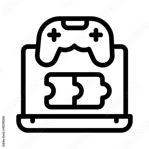 puzzle line icon