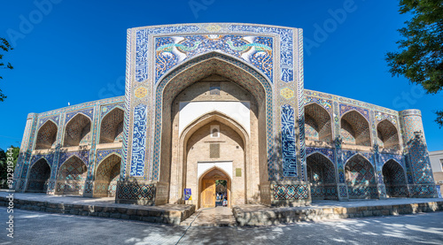 Photos Panoramic view of Nadir Devan Begi Madrasah, an architectural monument in Bukhara, Uzbekistan