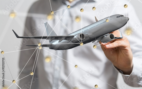 fly Connecting lines and do...