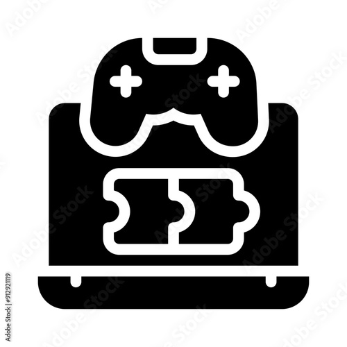 puzzle glyph icon