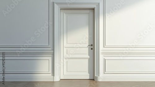 Classic white door with smooth finish and clean lines