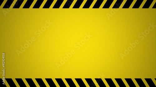Construction animation background. 4K construction with copy space yellow background.
