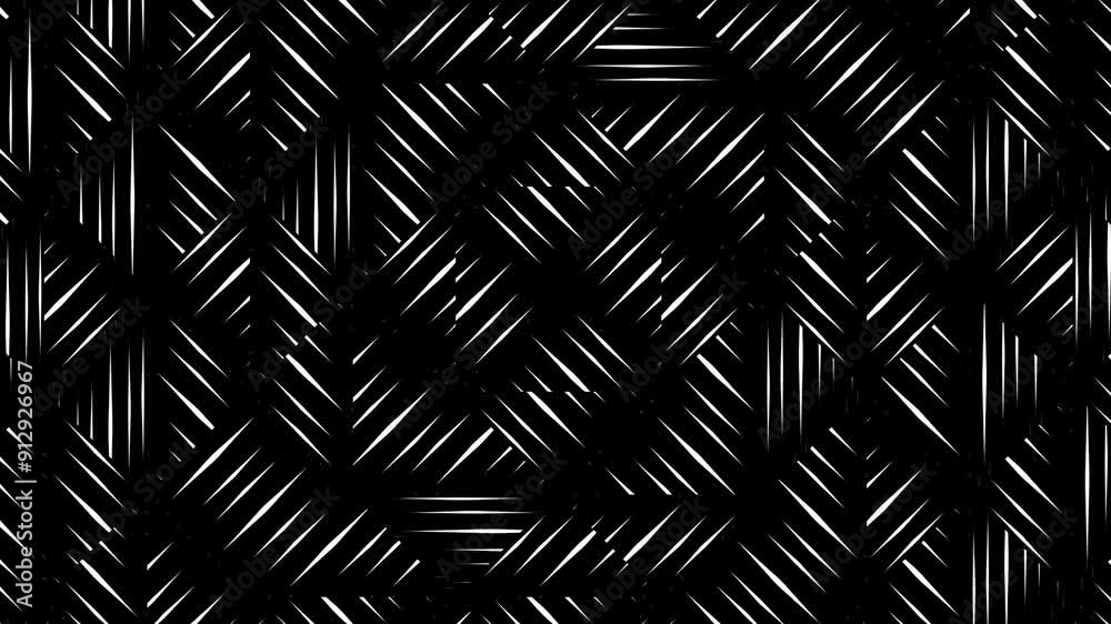 Black and white pattern.Abstract background. Backdrop video for design.Stripes wallpaper 4k. Seamless loop animation.