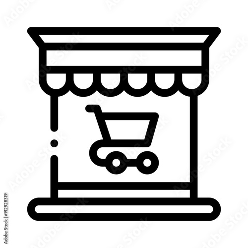 e commerce line icon
