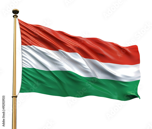 Hungary flag isolated on transparent background