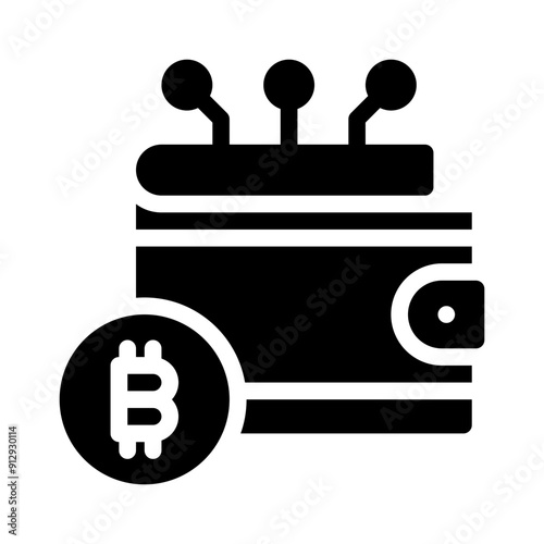 cryptocurrency glyph icon