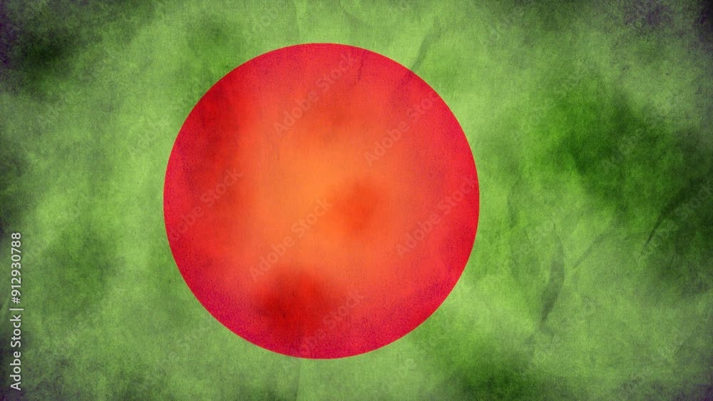 Bangladesh flag seamless loop animation. Bangladesh Flag waving in the ...