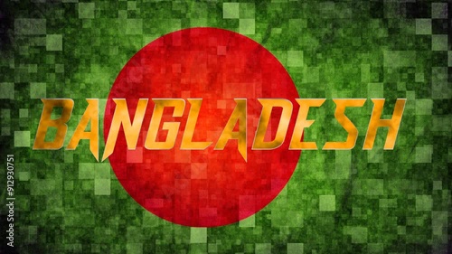 Bangladesh flag seamless loop animation. Bangladesh Flag waving in the wind, National Flag background video, High Speed Full HD 4K
