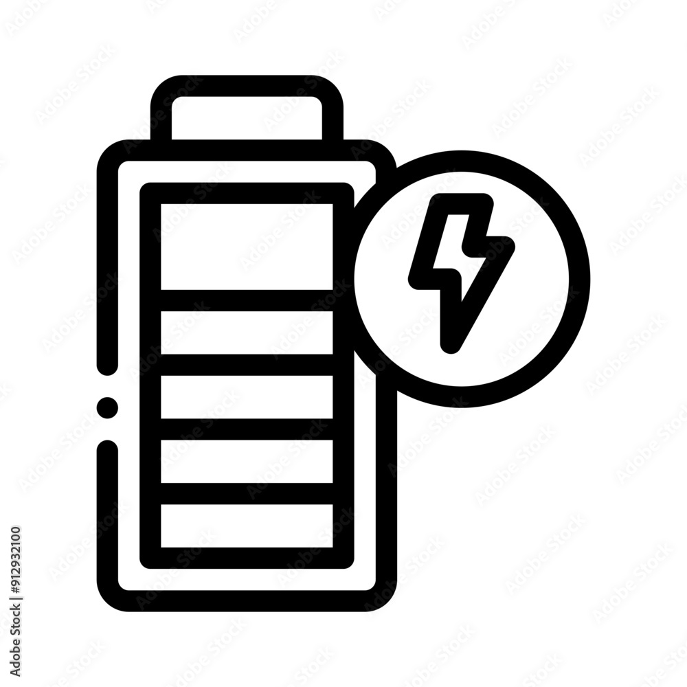 battery line icon battery line icon