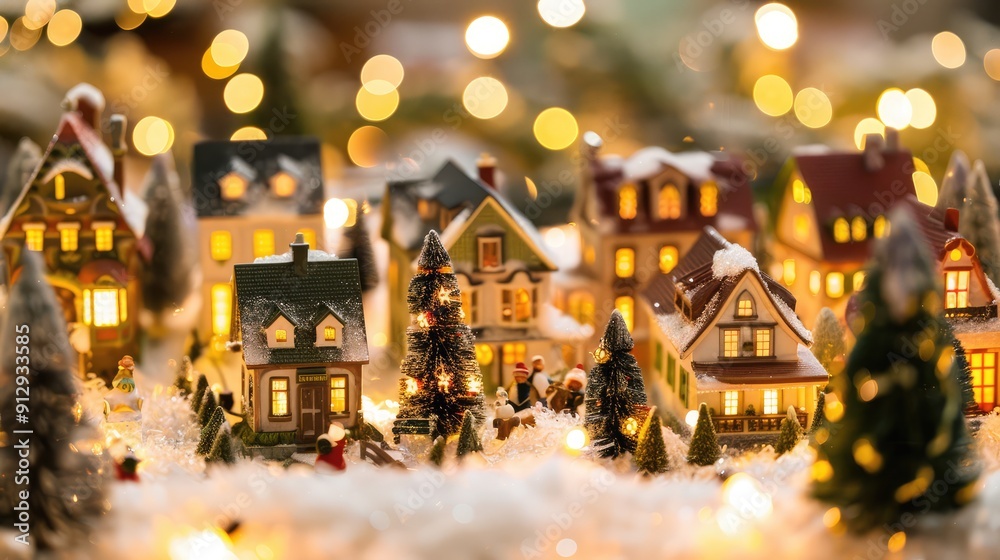 Obraz premium Christmas tree with lights