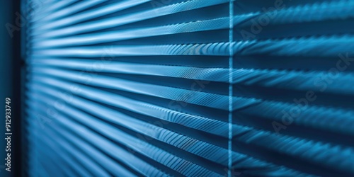 Close up of pleated blinds on a balcony door of a private house Cordless pleated shades with modern top down bottom up privacy feature on an apartment window