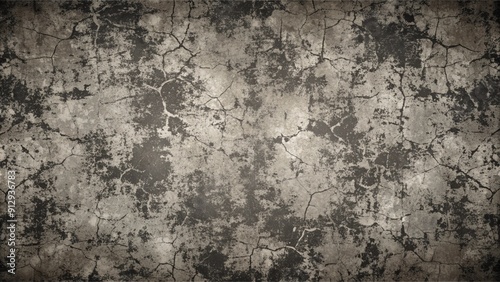 Grunge background black and white. Texture of cracks, scratches, scuffs, dust, dirt. Dark monochrome surface. Old vintage vector pattern
