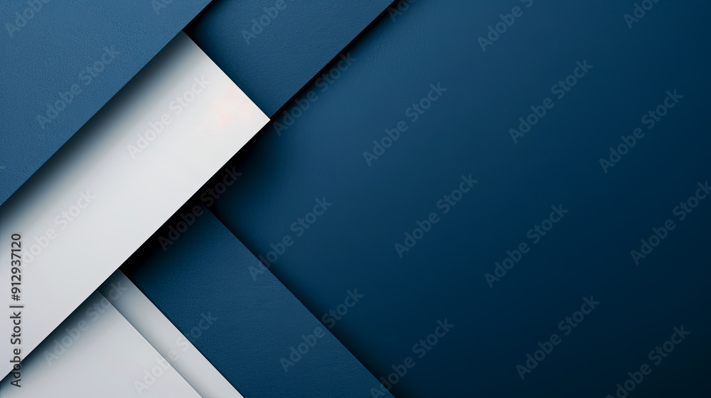Blue and white abstract geometric background layers of paper modern material design Blue and white abstract geometric background layers of paper modern material design