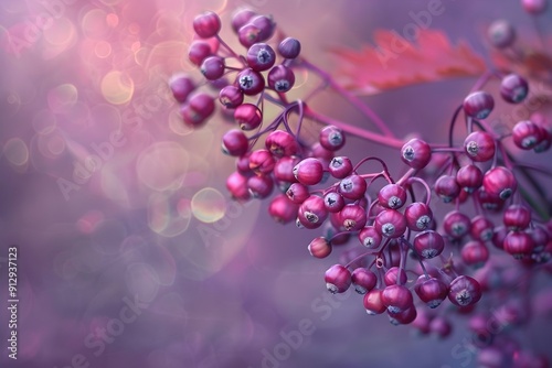 close up of a bunch of purple flowers