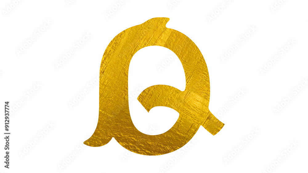 The golden letter Q