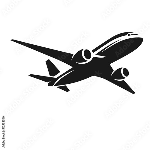 Black and white vector silhouette of a helicopter isolated on white background
