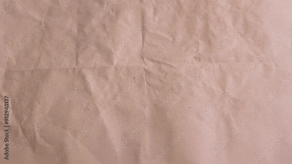 crumple or torn paper texture stop motion on green screen and black background, 4K footage
