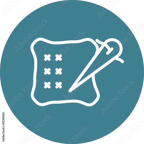 Patch Vector Line White Circles Multicolors