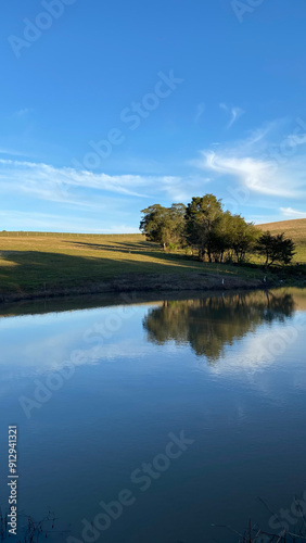sunset over the lake