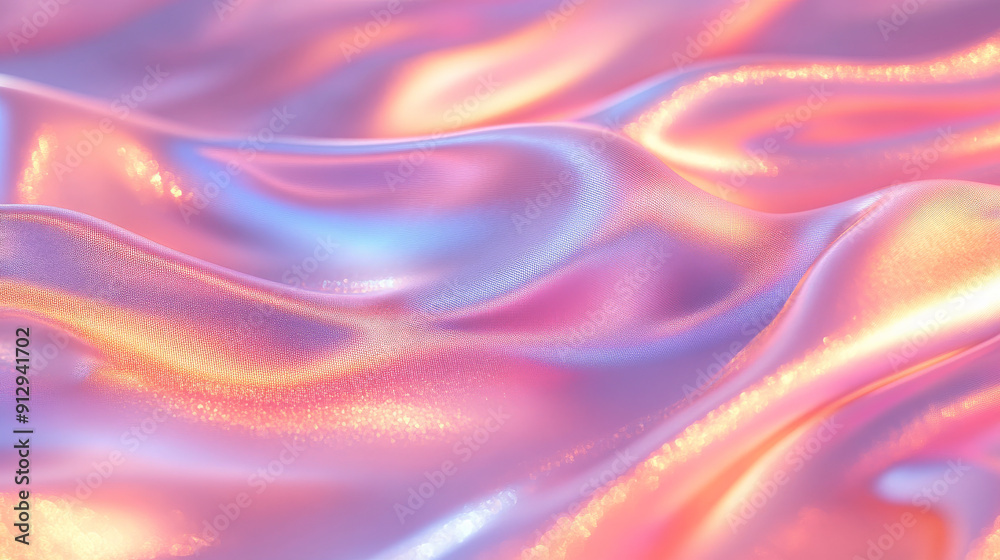 Obraz premium Abstract Holographic Gradient Background with Soft Noise