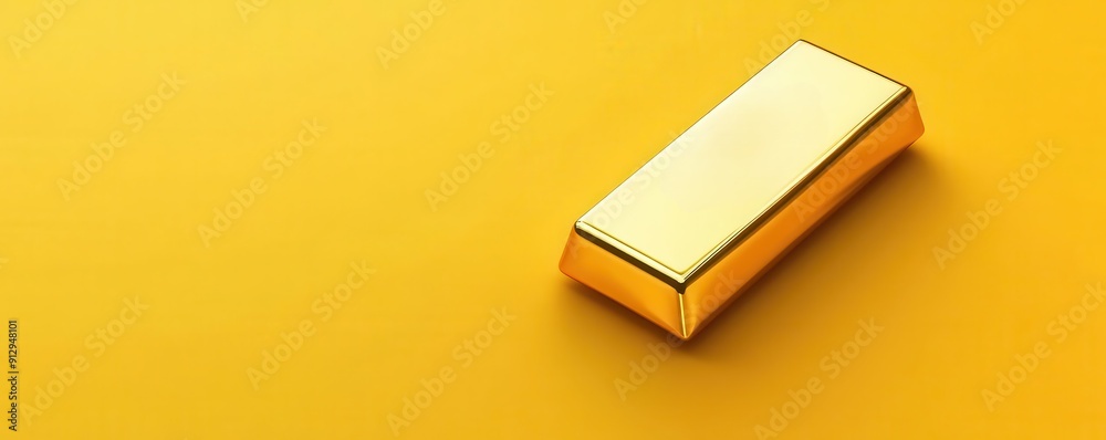 Simple gold bar and currency symbol, clear economic forecast Simple gold bar and currency symbol, clear economic forecast