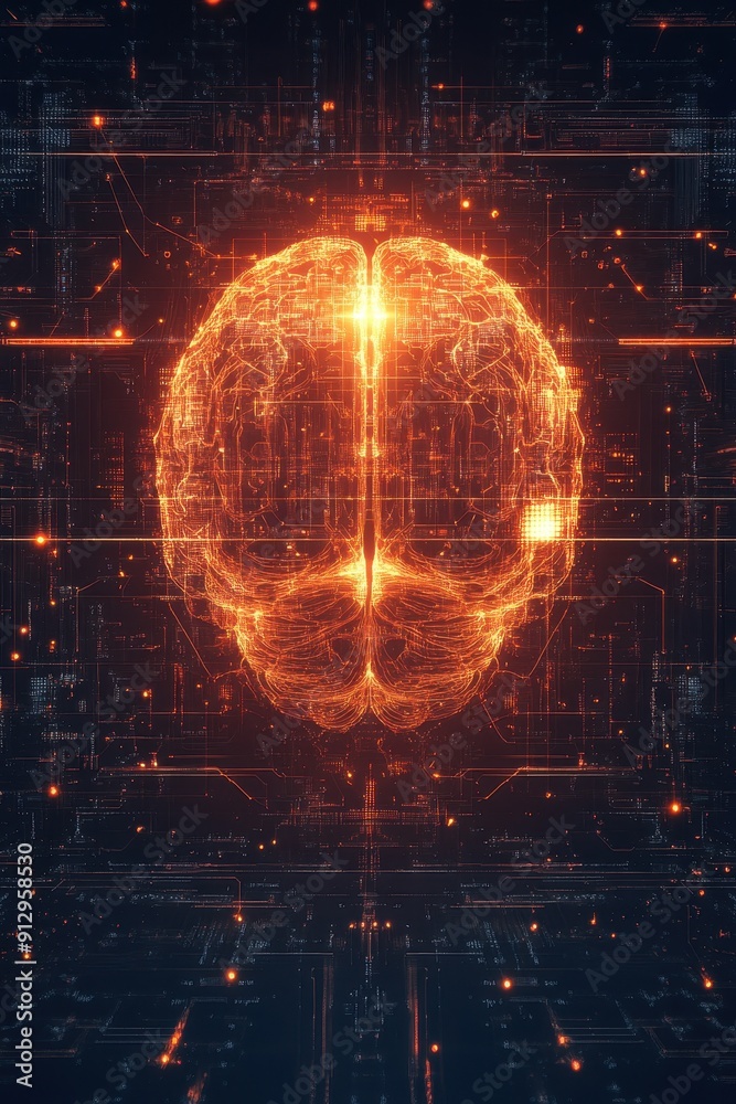 Obraz premium Neurotech Themed 