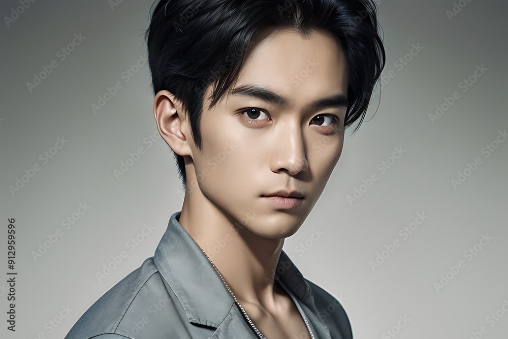 Handsome Asian Model Close-Up Portrait Handsome Asian Model Close-Up Portrait