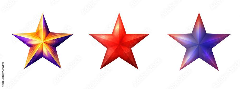 Bright Shining Star on Transparent Background Bright Shining Star on Transparent Background