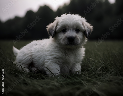 puppy dog, white puppy on grass, puppy on the grass