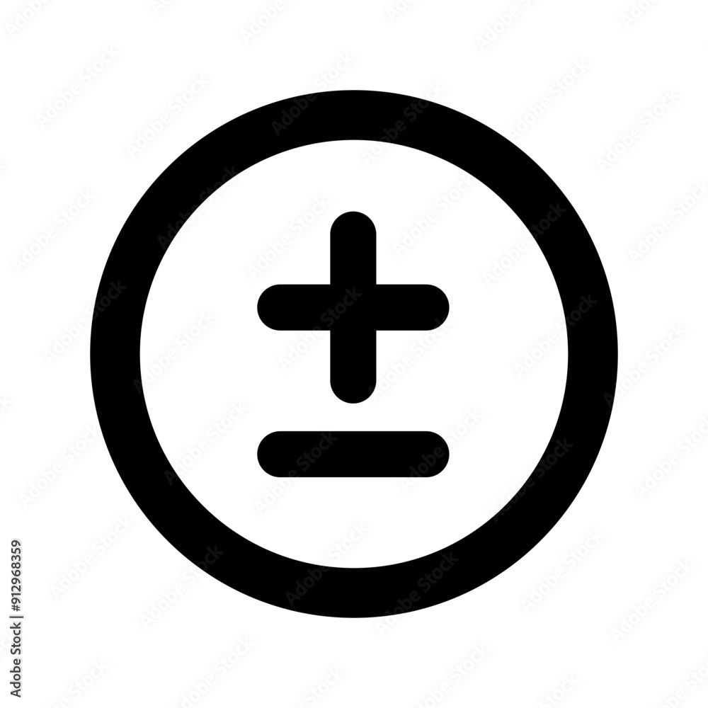 Fototapeta premium Plus Minus Mathematics Symbol