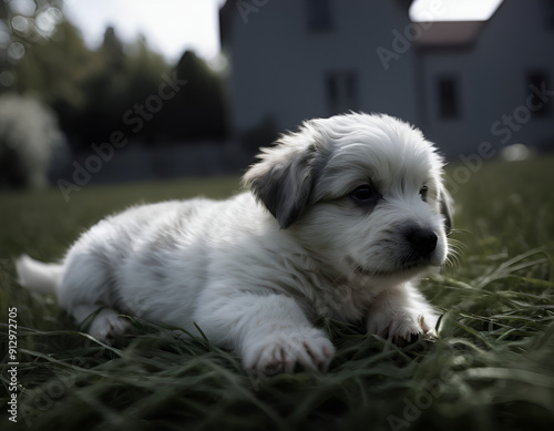 puppy on a grass