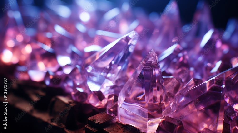 Spectacular crystal formations in vibrant light. Spectacular crystal formations in vibrant light.