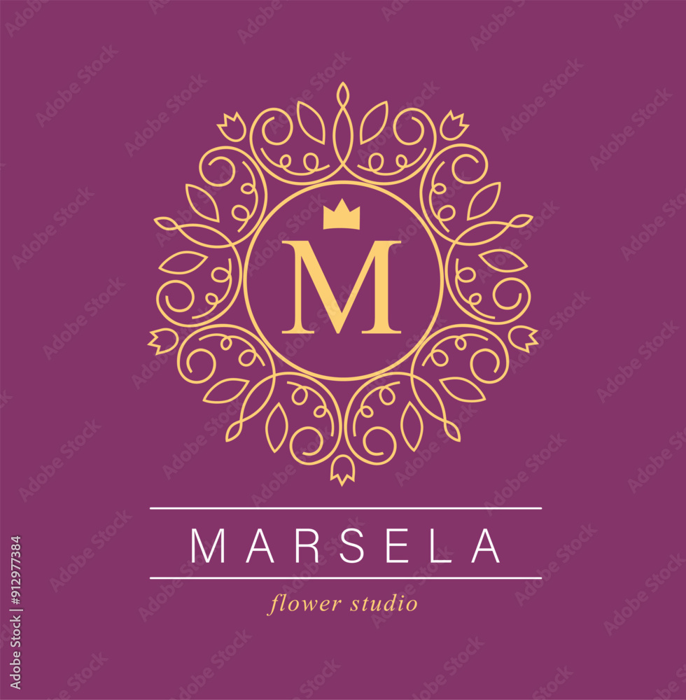 Monogram of letters . with Organic Plant Elements. Vector design. Monogram of letters . with Organic Plant Elements. Vector design.