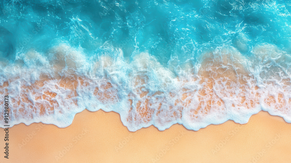 Tranquil Ocean and Sandy Beach Scene Tranquil Ocean and Sandy Beach Scene