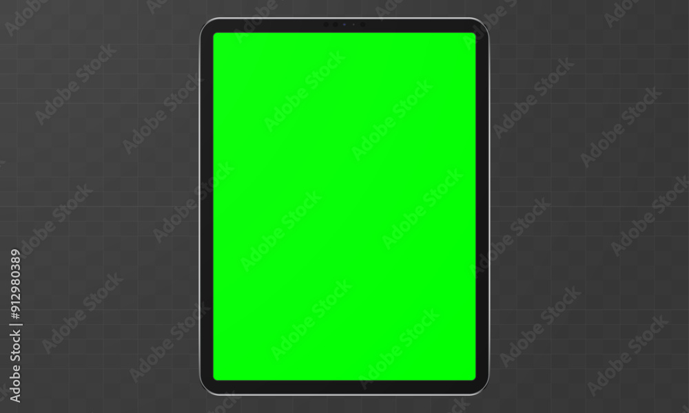 tablet on transparent background with green chroma key screen. Vector illustration. tablet on transparent background with green chroma key screen. Vector illustration.
