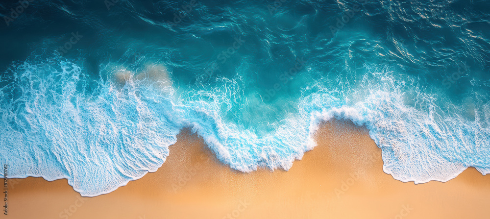 Blue Sea and Sandy Coastline Banner Blue Sea and Sandy Coastline Banner