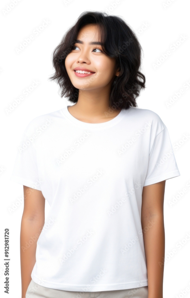 PNG White T shirt smile portrait t-shirt. PNG White T shirt smile portrait t-shirt.