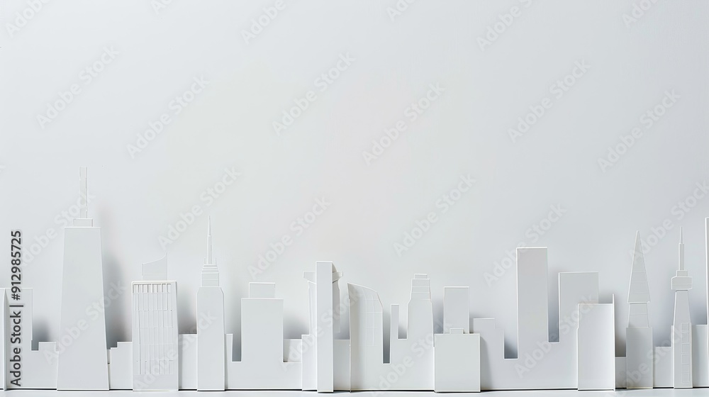 Papercut Cityscape, White on White, Minimalist Architecture, Abstract Urban Design, Paper Art, cityscape, architecture Papercut Cityscape, White on White, Minimalist Architecture, Abstract Urban Design, Paper Art, cityscape, architecture