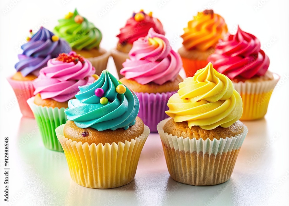 Delicious Cupcake Isolated on White Background