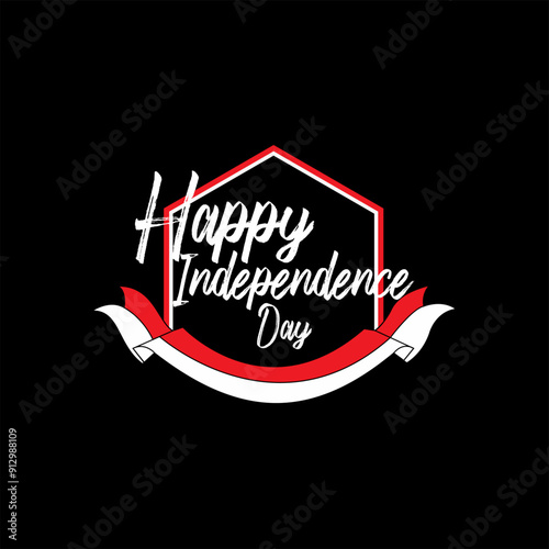 Independence day celebration greeting vector illustration. copy