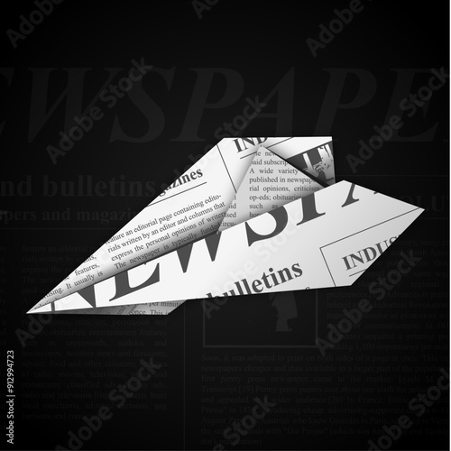 origami newspaper plane