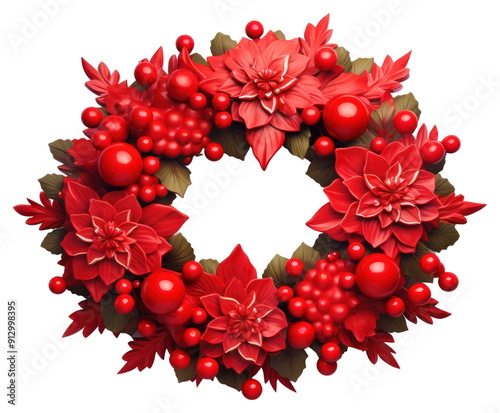 PNG Wreath christmas white background celebration. photo