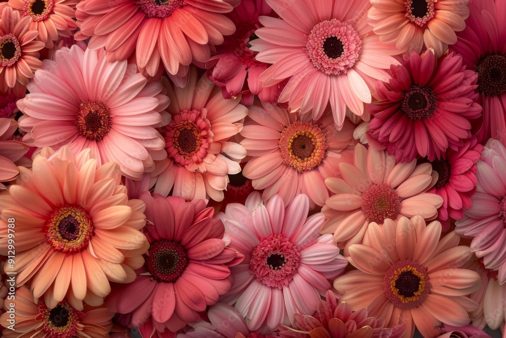 Pink and Peach Gerbera Daisies Pink and Peach Gerbera Daisies