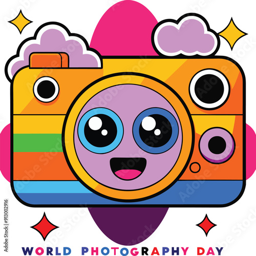 World Photography Day Vector Art & Illustration