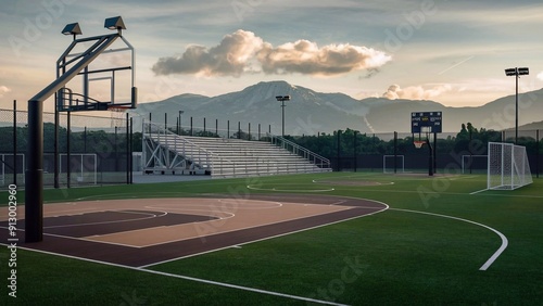 an outdoor sports ground with a multi-purpose design photo
