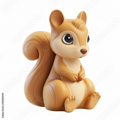 3d render icon of Squirrel cartoon