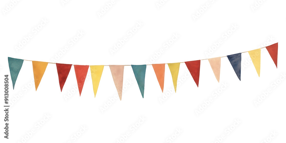 Fototapeta premium PNG Celebration decoration bunting pattern.