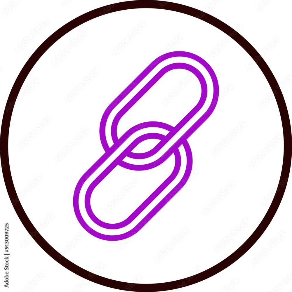 Chain link Vector Line Purple Circle Black Chain link Vector Line Purple Circle Black
