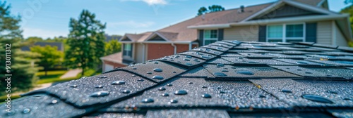 photo of a shingle roof marked with circles highlighting hail damage, emphasizing the importance