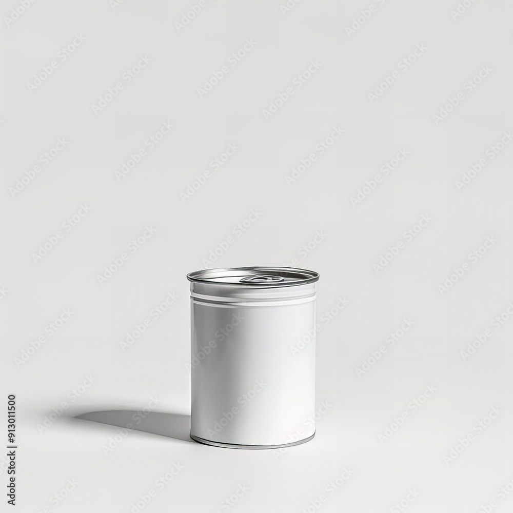 White Tin Can Isolated On White Background White Tin Can Isolated On White Background